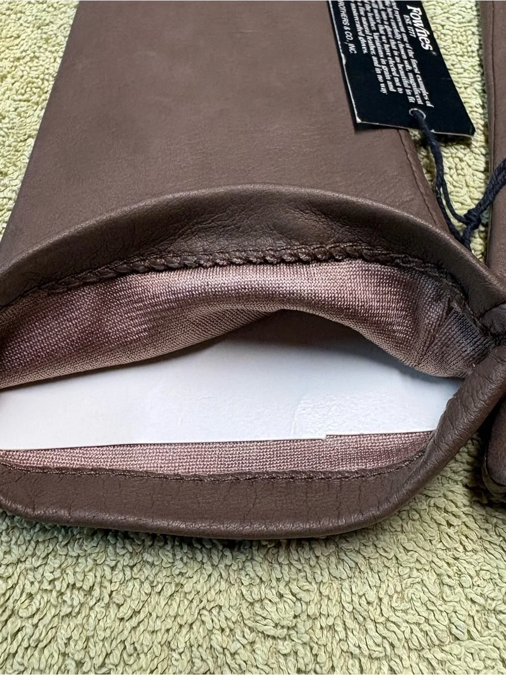 Fownes Ultra Naturals leather gloves.